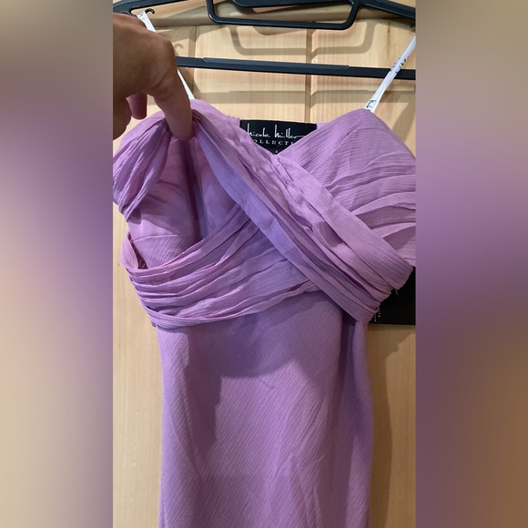 Nicole Miller Lilac Silk Maxi strapless Dress Size 8 NWT - Picture 8 of 9